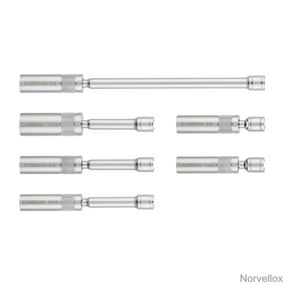 6PCS Magnetic Swivel Spark Plug Socket Set – Thin Wall 3/8" Drive, 12-Point CR-V Steel Sockets